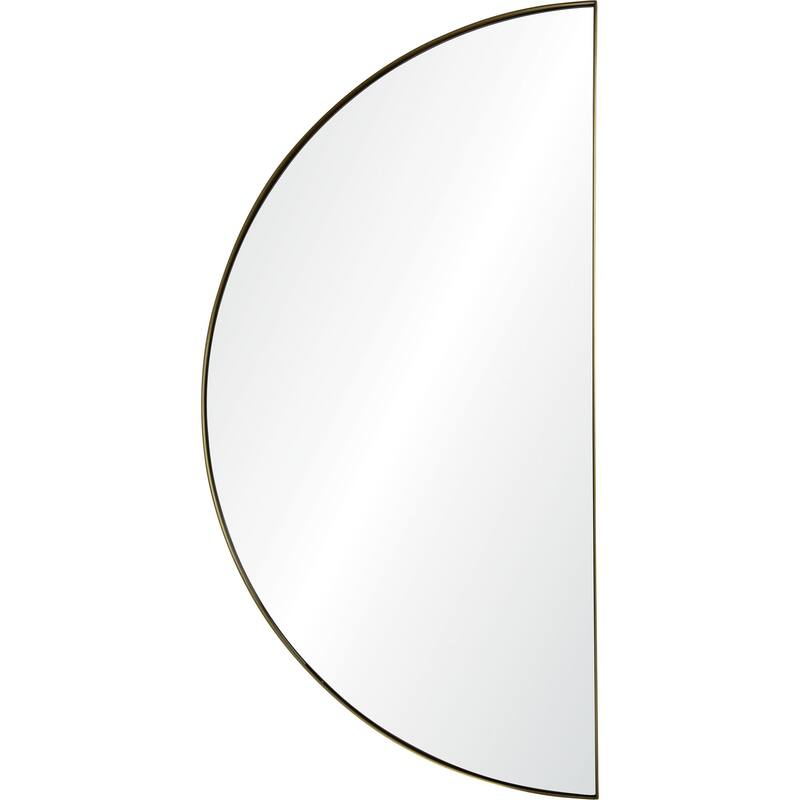 40" Half Moon Glass Framed Wall Mirror