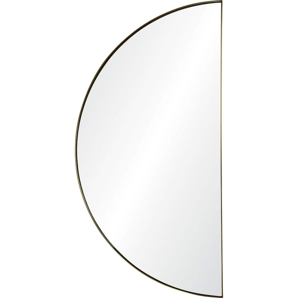 40" Half Moon Glass Framed Wall Mirror