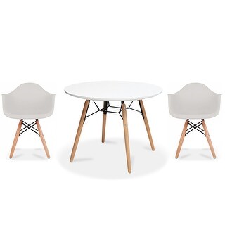 Overstock 2xhome Modern Accent Kids Toddler Children Arm Chair and Round Table Combo with Eiffel Natural Wooden Legs for Dining Class Room (Grey)