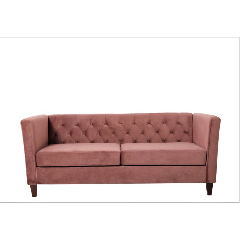 Lisette 73.3'' Velvet Square Arm Sofa