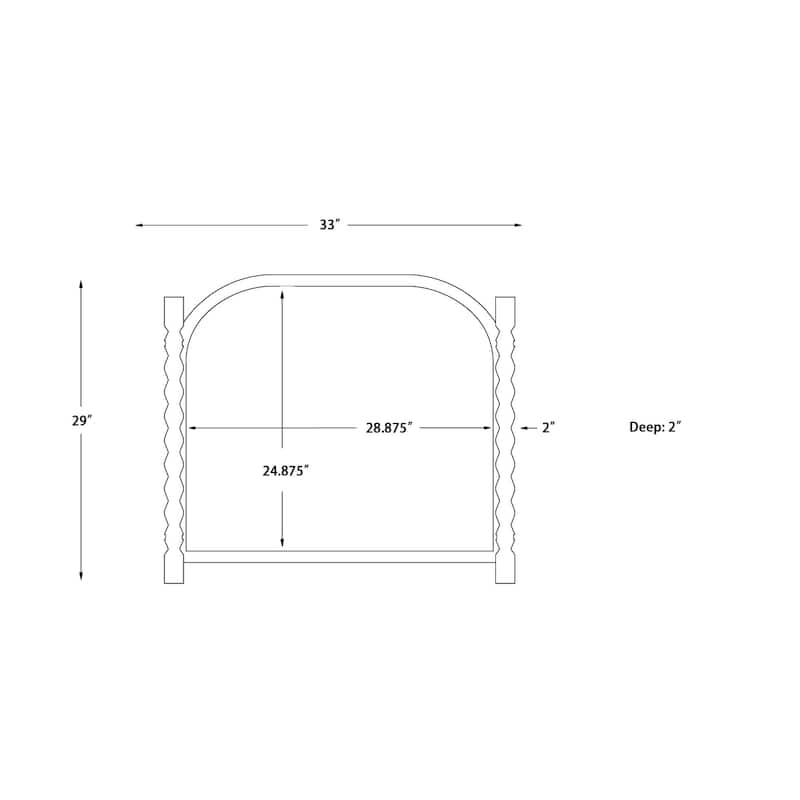 Livabliss Bellinda Global Mantel Mirror - 32"H x 30"W x 2"D