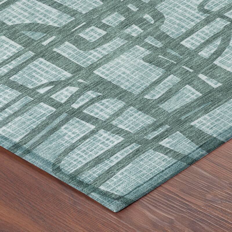Machine Washable Indoor/ Outdoor Modern Centurion Chantille Rug