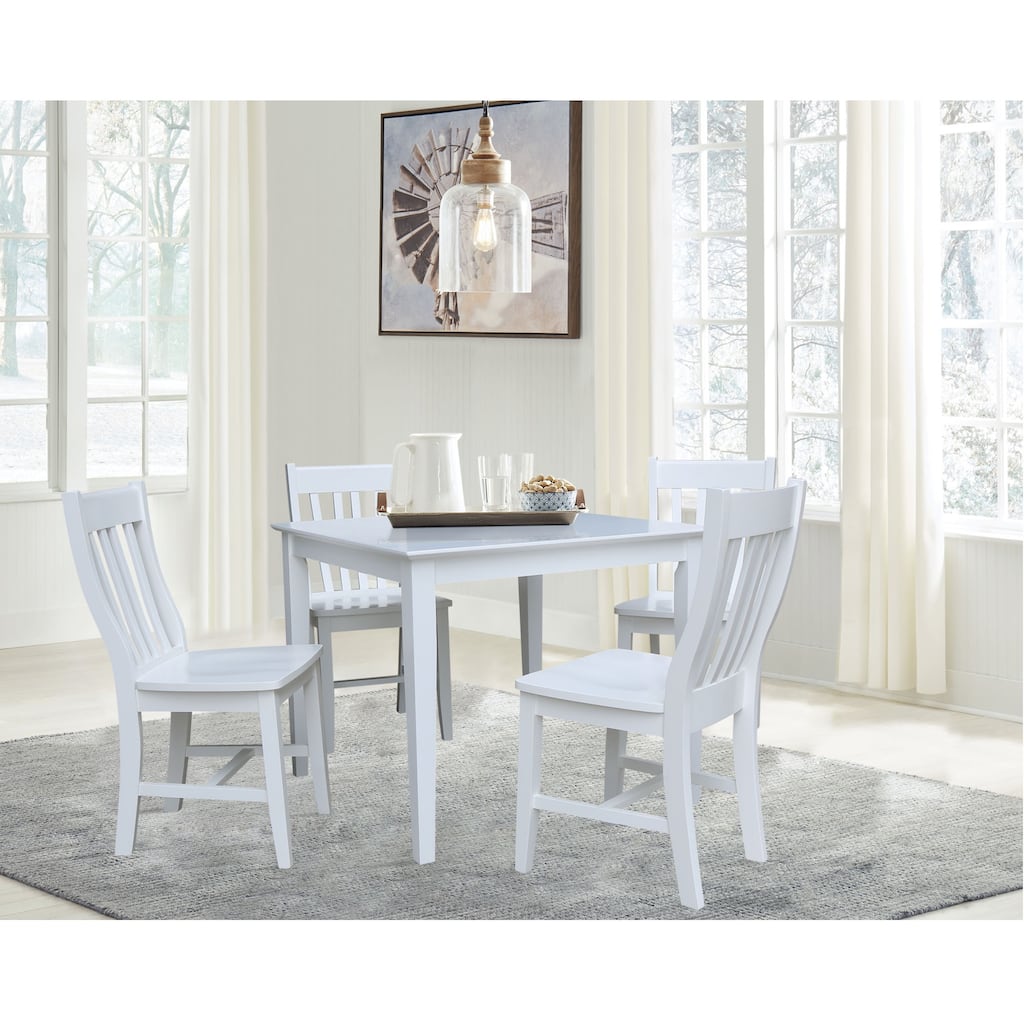 36" x 36" Dining Table with 4 Chairs - 5 Piece Set