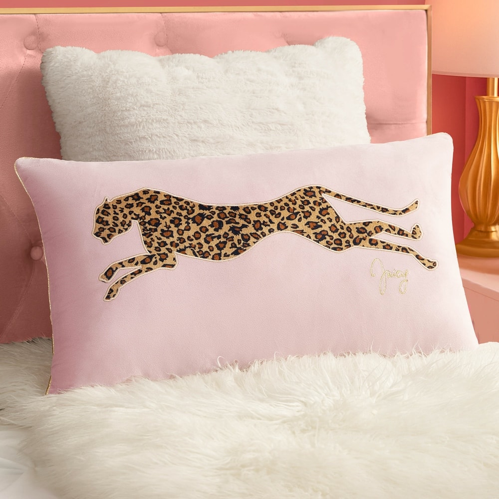 Juicy Couture Velvet Cheetah Pillow 14" x 24"