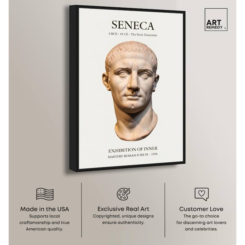 Bust of Seneca Canvas by Art Remedy