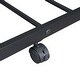 preview thumbnail 12 of 18, Black Full Size Metal House Bed with Trundle and Roof for Kids, Boys and Girls, Bedroom