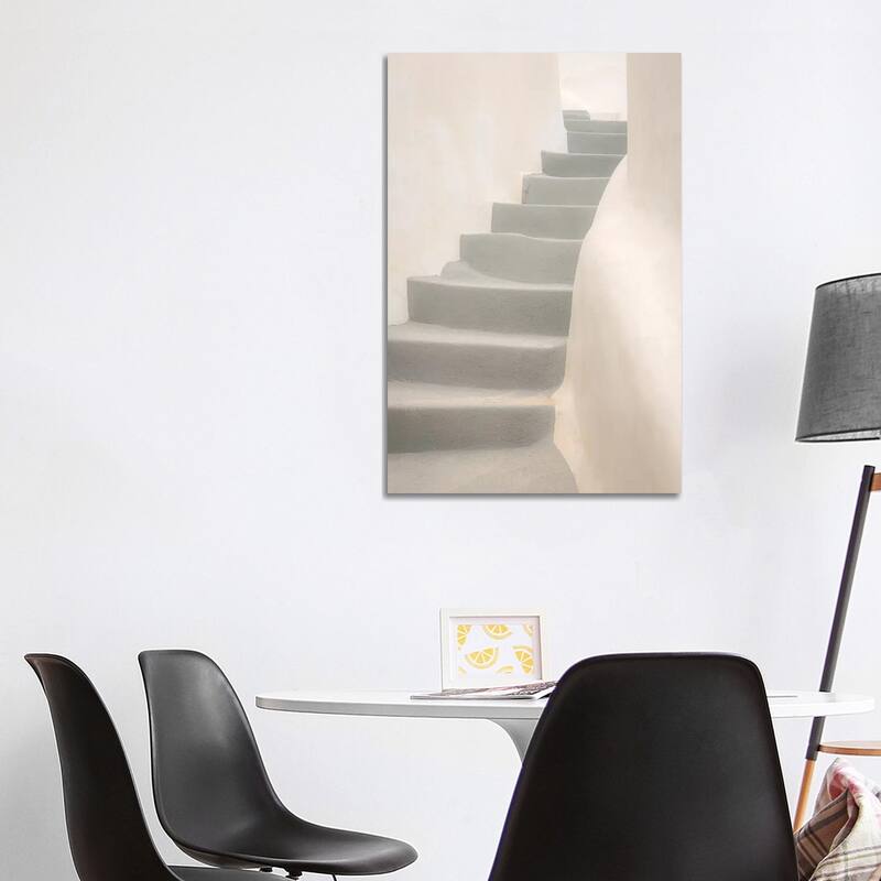 iCanvas "Europe, Greece, Santorini, Thira. White Stairway And Walls." by Jaynes Gallery Canvas Print - 40x26x1.5