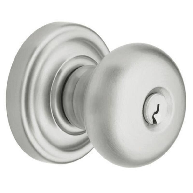Baldwin Classic Style Keyed Entry Door Knob Set with Classic Rosette