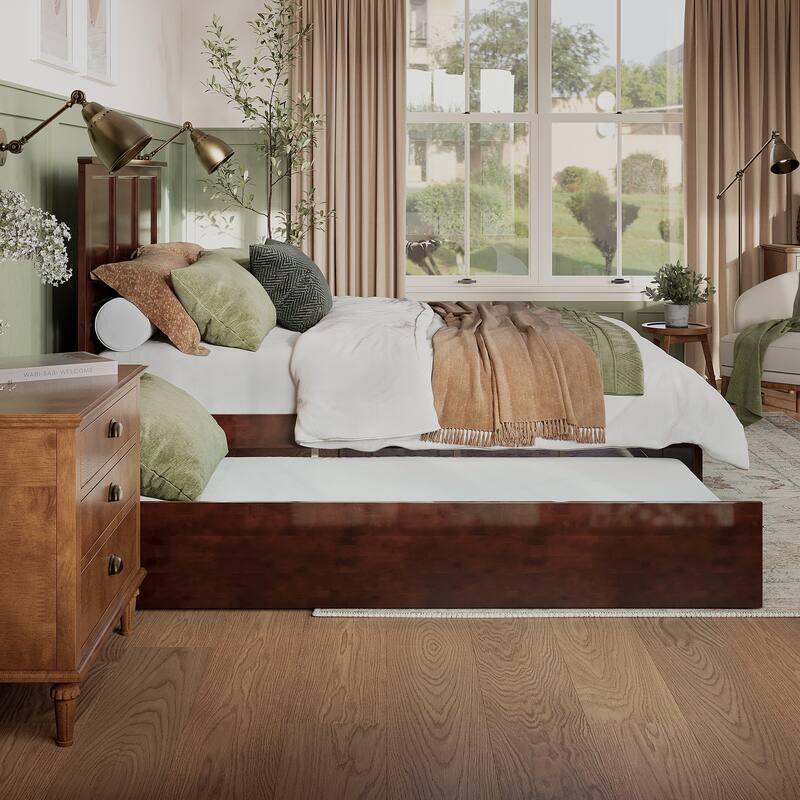 AFI Madison Platform Bed with Matching Footboard & Trundle