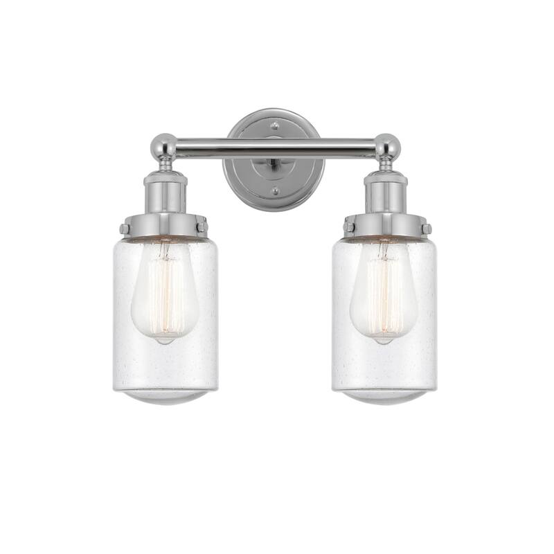Innovations Lighting 616-2W-10-16 Dover Vanity Dover 2 Light 16" Wide - Polished Chrome / Seedy