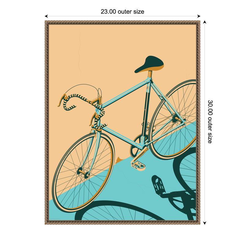 Isometric Bicycle by Wyatt 9 (23 x 30 in.), Framed Canvas Wall Art Print