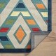 preview thumbnail 3 of 7, Striped Diamond Textured Indoor/Outdoor Area Rug