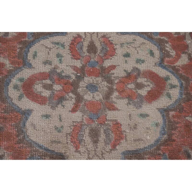 Hand Knotted Oriental 100% Wool Carpet Traditional Floral Greys & Charcoal Tabriz Area Rug - 11' 4'' X 8' 5''