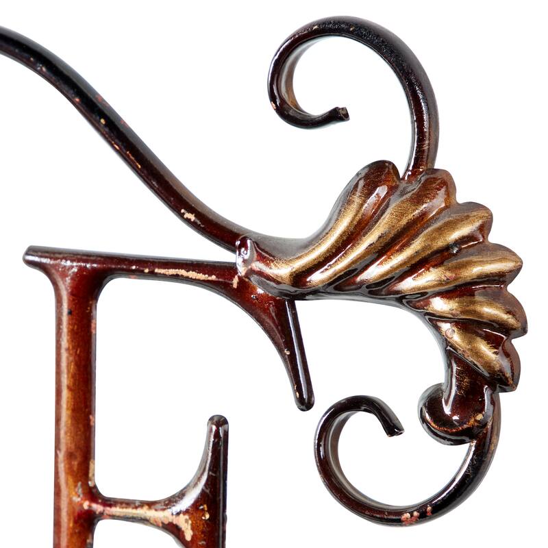 Brown Iron Traditional Wall Decor 28 x 21 x 1 - 21 x 1 x 28