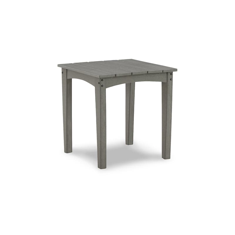 Signature Design by Ashley Visola Gray 3-Piece Outdoor Occasional Table Package - 48"W x 24"D x 18"H