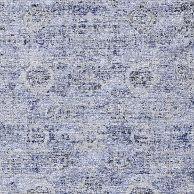 HomeRoots Damask Traditional Rectangle Outdoor Rug