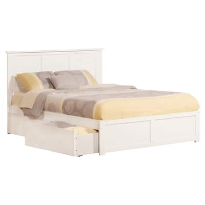 Platform Bed with Drawers - Modern Design, Sturdy & Mattress Ready - Includes Turbo Charger