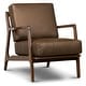 preview thumbnail 90 of 101, Poly & Bark Verity Leather Lounge Chair - Full Grain Genuine Italian Leather Cocoa Brown