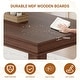 preview thumbnail 2 of 15, 71" Rustic Dining Table for 6–8, Wood Rectangular Kitchen Table with Trim Edge, Brown