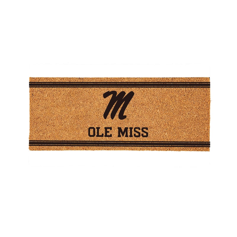 Ole Miss Monochrome Indoor/Outdoor Coir Door Mat