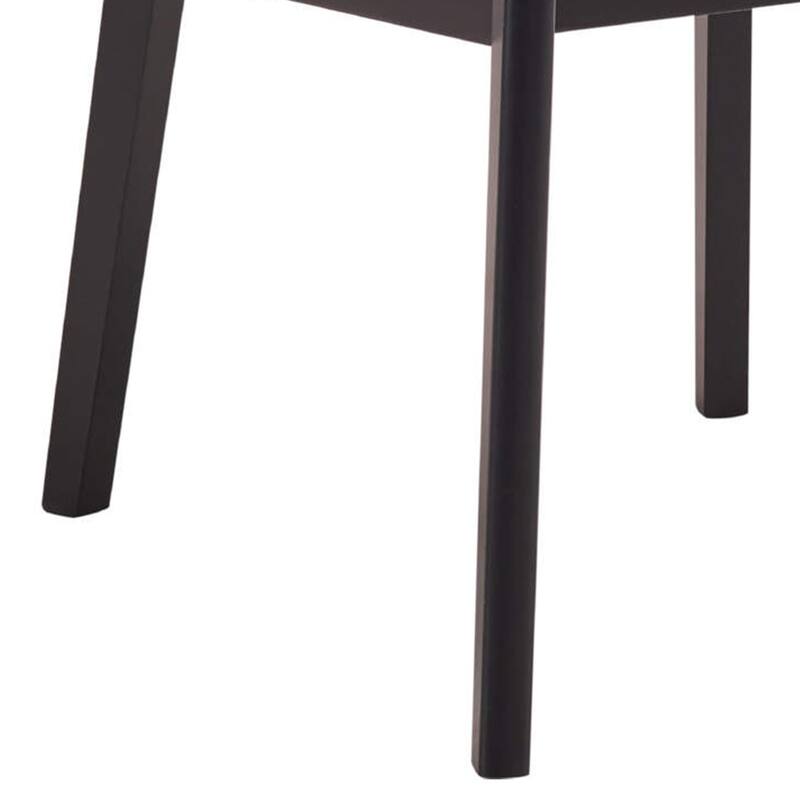 Black/Camel Brown Fabric Upholstered Wood Frame Dining Chair, Set of 2, Sturdy Dining Chair for Dining Rooms - 19
