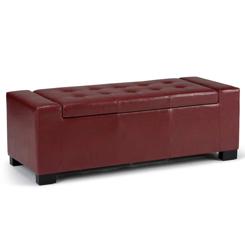 WYNDENHALL Santa Fe 51 inch Wide Contemporary Rectangle Storage Ottoman
