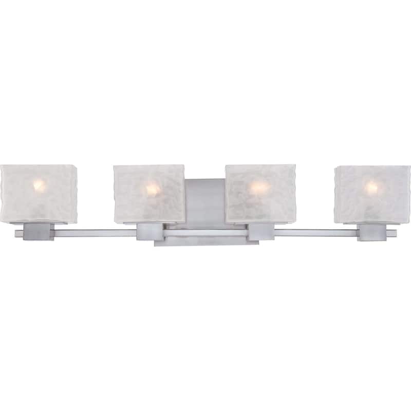 James Allan Starr 4 Light 33" Wide Reversible Bathroom Vanity Light - Brushed Nickel