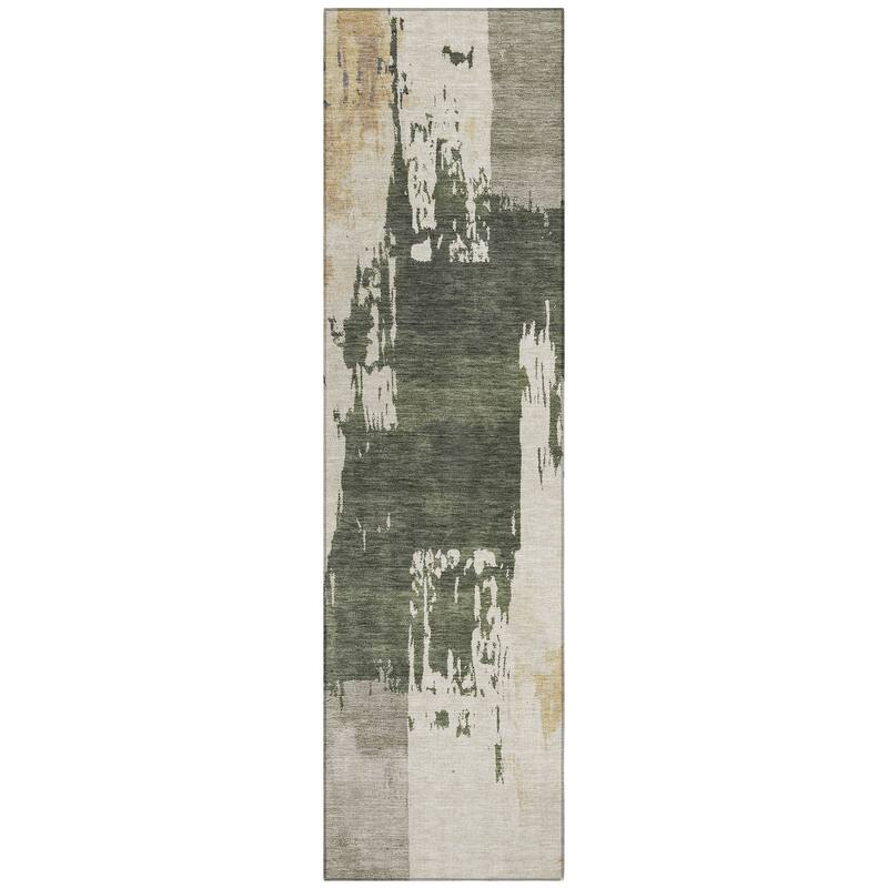 Machine Washable Indoor/ Outdoor Contemporary Fusion Chantille Rug