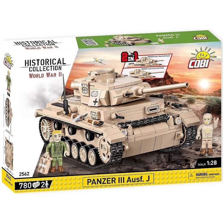 COBI Historical Collection WWII Panzer III Ausf. J, Toy for Kids, 780 Pieces