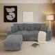 Option Grey-3 Seater with an Ottoman