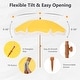 preview thumbnail 5 of 8, MAISON ARTS 7ft Patio Fringe Umbrella Outdor Tassel Beach Umbrella with Push Botton Tilt UPF50+