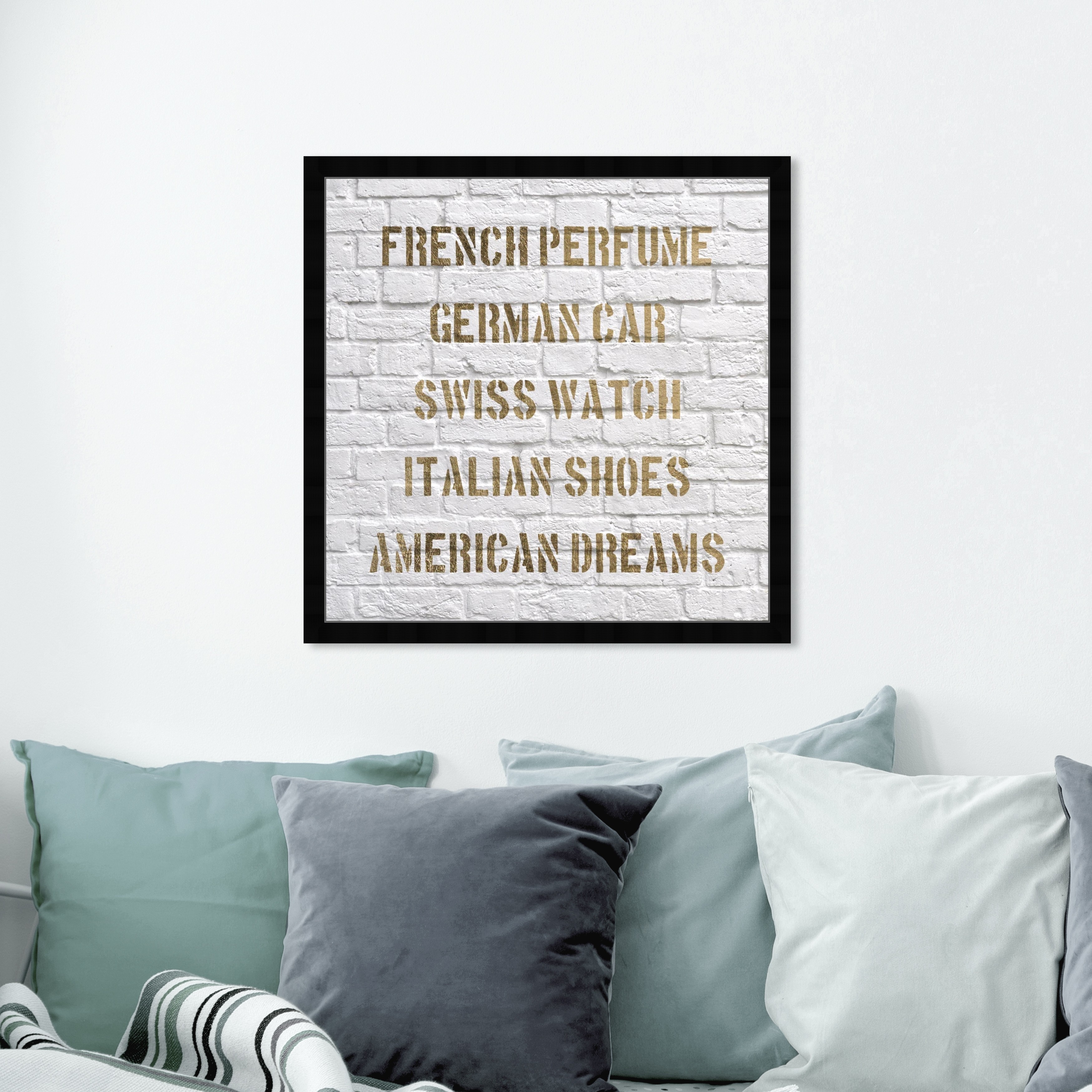 Shop Oliver Gal American Dream Typography And Quotes Wall Art Framed Print Inspirational Quotes And Sayings Gold White Overstock 32194356
