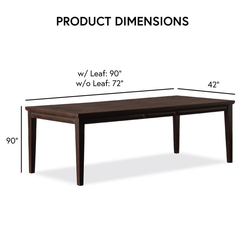 Furniture of America Chase Modern 5-Piece Extendable Solid Wood Dining Set