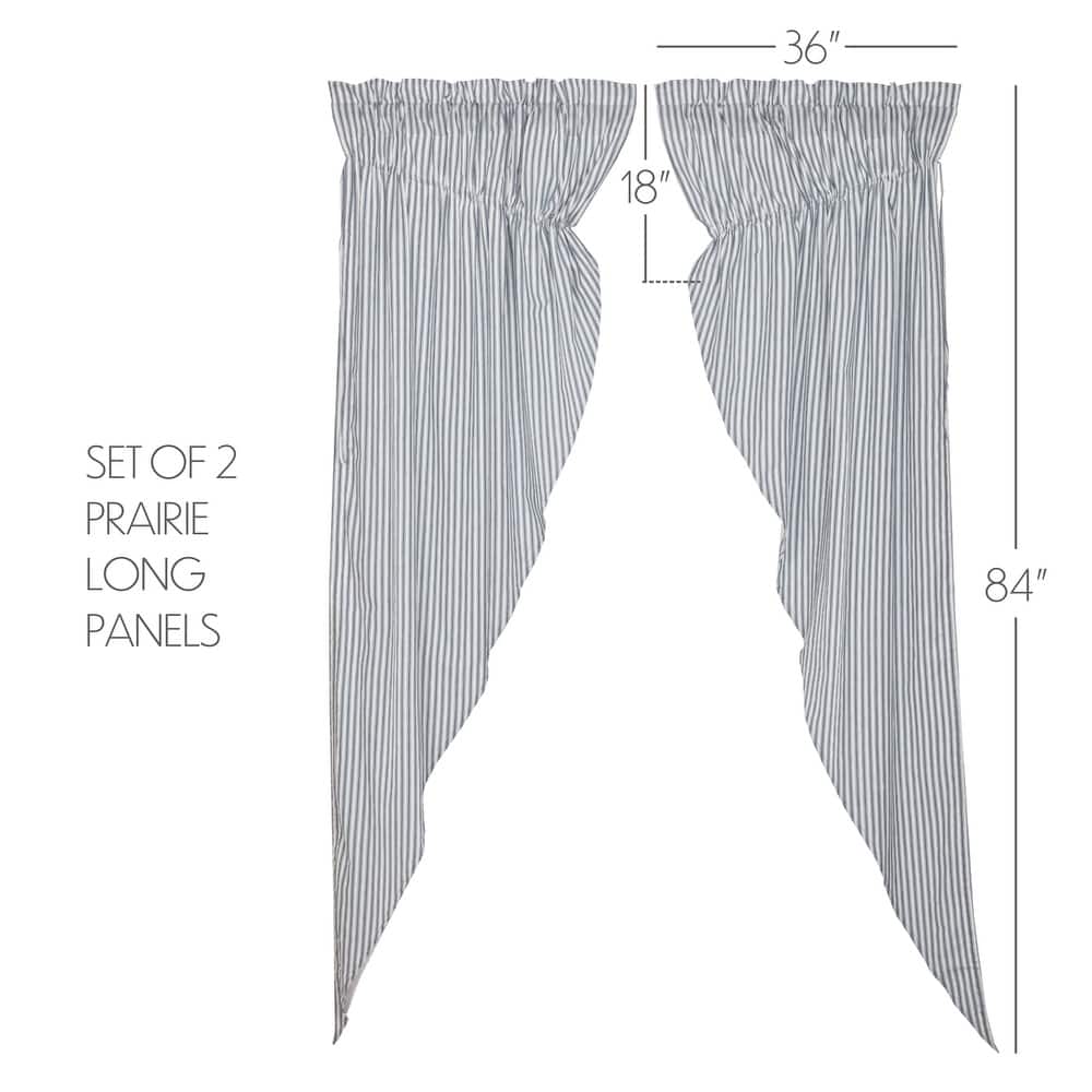 Sawyer Mill Charcoal Plaid Prairie Short Panel Set of 2