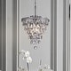 preview thumbnail 7 of 7, 3 Light Glam Crystal Tier Pendant Chandelier Chrome