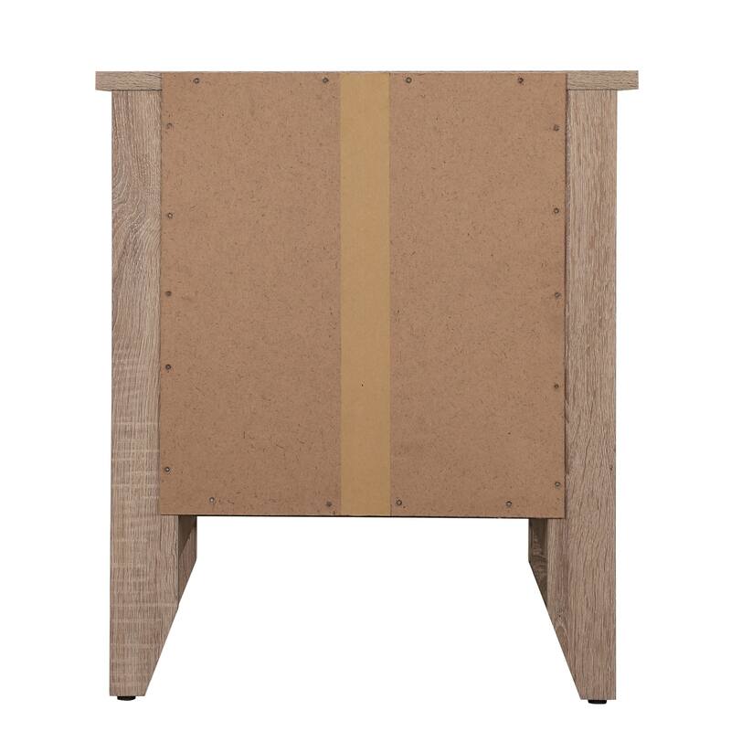 Nightstand with Drawer and Open Shelf - 24" - Brown