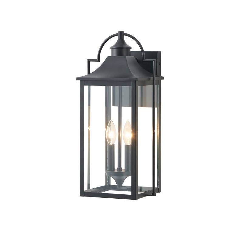 KAWOTI 2-Light Outdoor Lantern Wall Sconce - W9.38" * E9" * H20"