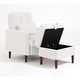 preview thumbnail 22 of 59, Adjustable Backrest Lounge Accent Chair Set with Storage Ottoman