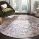 preview thumbnail 3 of 20, SAFAVIEH Bristol Dezzie Vintage Boho Oriental Polyester Rug 7' Round - Grey/Blue - Round