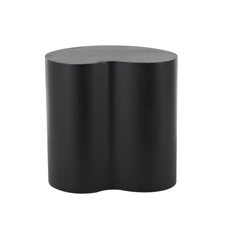 Black or Brown Wood Heart Inspired Side End Accent Table