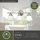 preview thumbnail 5 of 6, Huntley 3-Light 24 in. W Satin Nickel Bathroom Vanity Lighting Fixture, White Schoolhouse Milk Glass Globe Shade, Dimmable