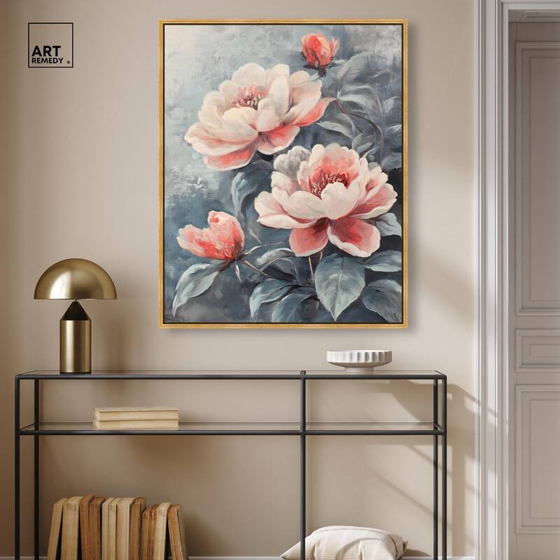 Blush Peony Canvas by Art Remedy