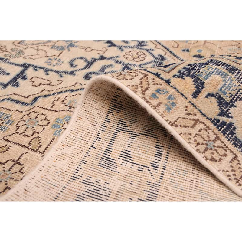 ECARPETGALLERY Hand-knotted Antalya Vintage Tan Wool Rug - 4'6 x 10'0