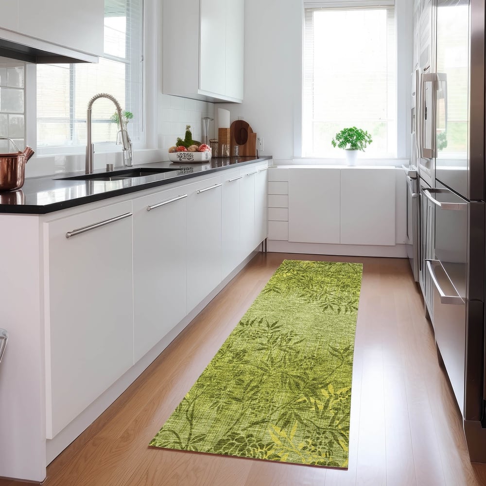 Machine Washable Indoor/ Outdoor Chantille Modern Garden Rug