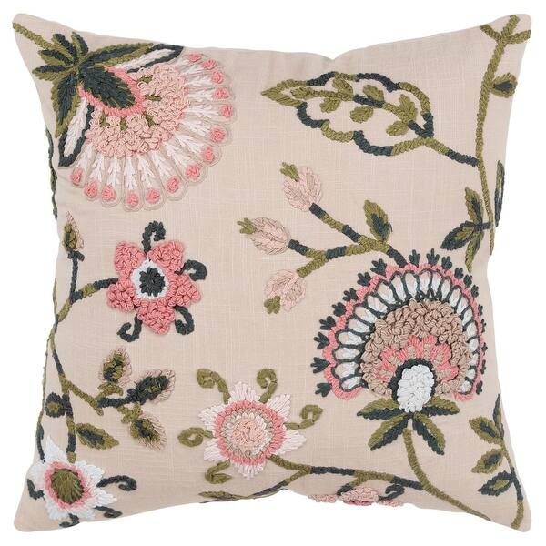 pink floral pillow