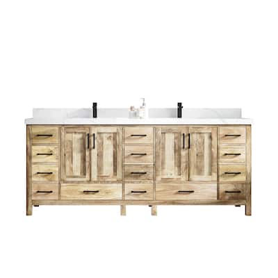 Willow Collections 84 in. W x 22 in. D Malibu Mango Double Sink Bathroom Vanity with Countertop