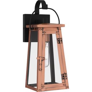 Aged Copper One Light Outdoor Wall Mount from the Carolina Collection