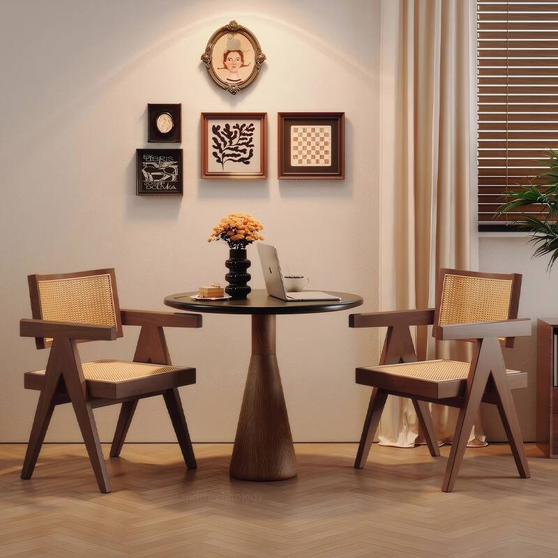2PCS Rattan Accent Dining Chairs
