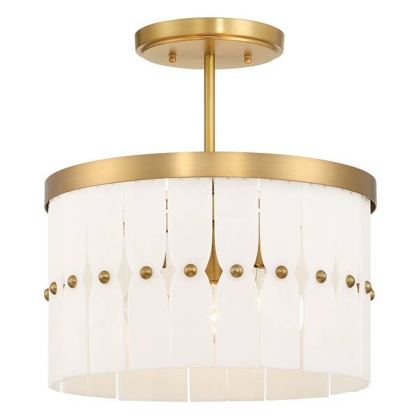 slide 2 of 10, Minka Lavery 2083 Coronelle 3 Light 16" Wide Semi-Flush Drum Ceiling
