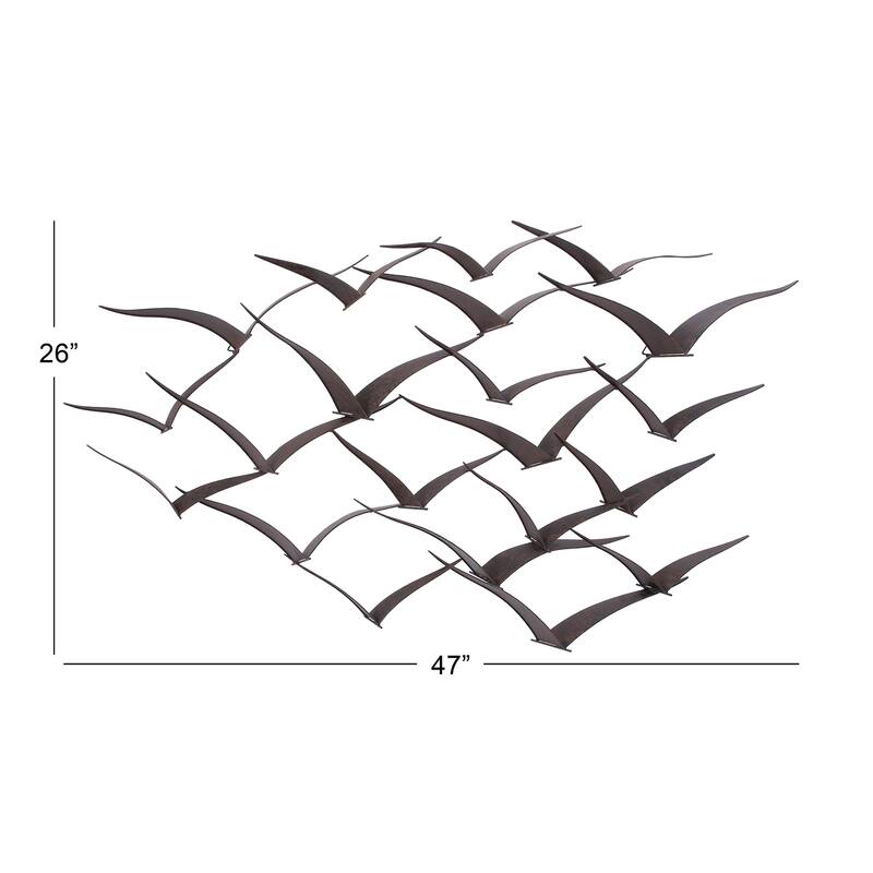 Metal Sleek Flying Imitative Bird Home Wall Decor